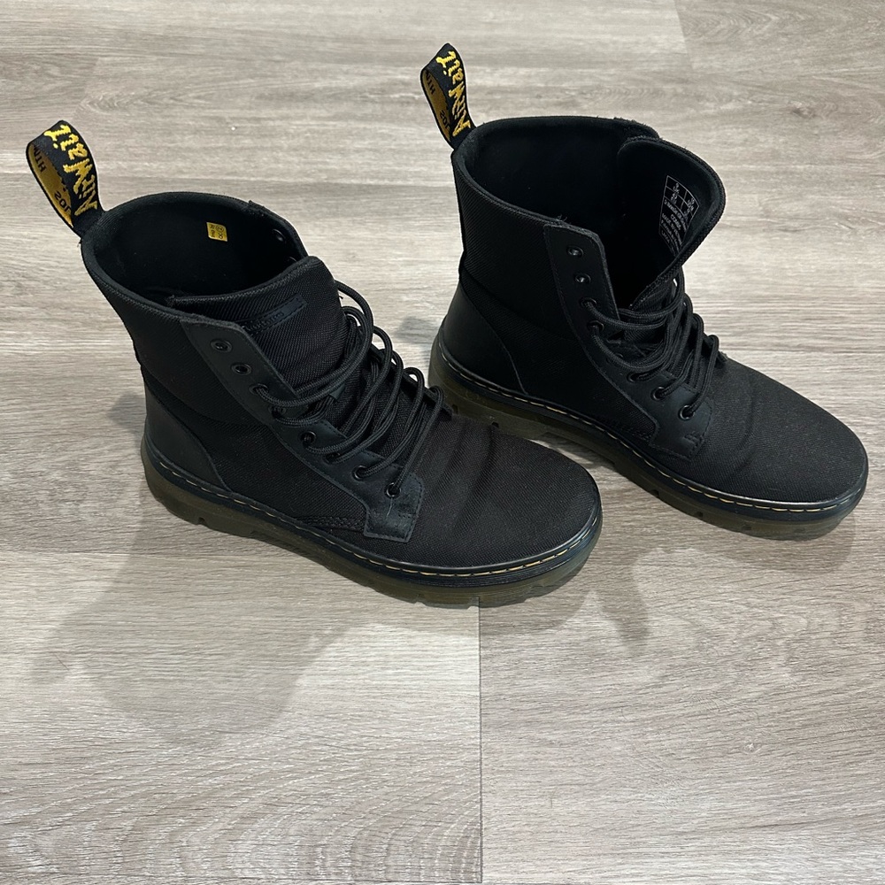 Dr. Marten Men’s, boot size 10, color black, worn twice, soles are brand new